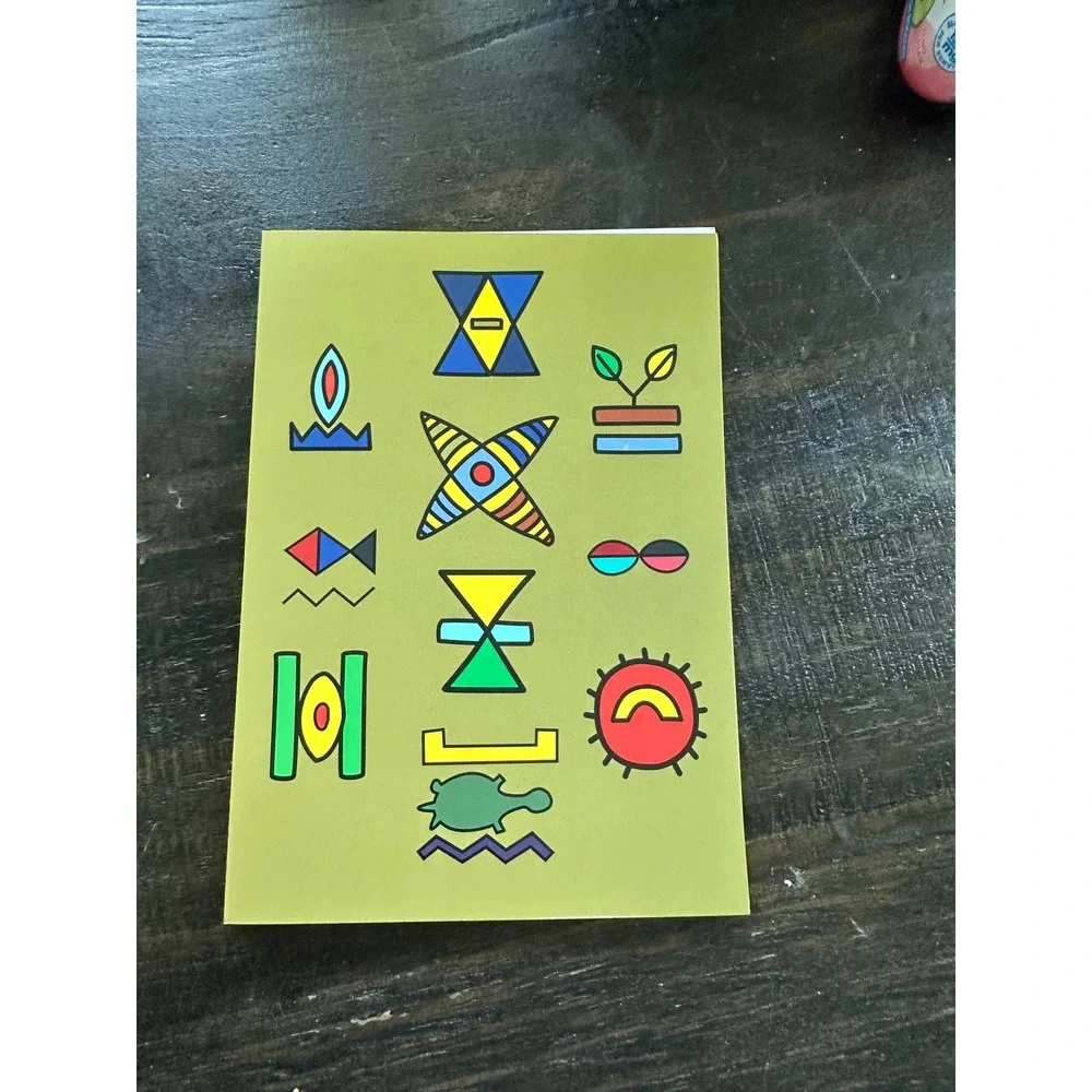 Pomegranate Afrikan Alphabets and Symbols Boxed Notecards Saki Mafundikwa 19card